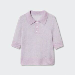 MANGO Knitted polo neck sweater